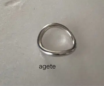아가 agete 실버 웨이브 반지
