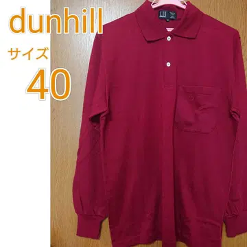 40 dunhill 던힐 울 피케 셔츠 긴팔 크림슨 와인 레드
