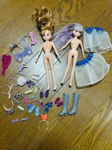 리카짱 인형 세트 금발 보라색 머리