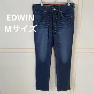 EDWIN 데님 청바지 M 속기모 스트레이트 웜 팬츠 팬츠