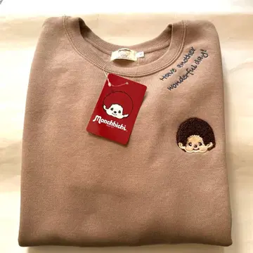 미사용 [ 몽치치 트레이닝복 ] monchhichi 속기모 M 밀크티
