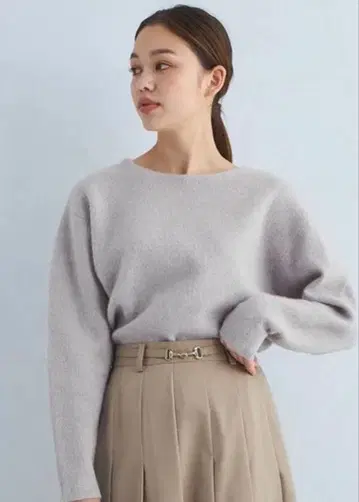 FOX 블렌드 형태 돌먼 풀오버 니트