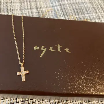 agete 크로스 목걸이 10K