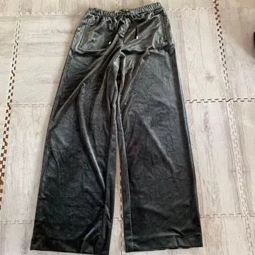 ZARA 와이드 벨벳 팬츠 S