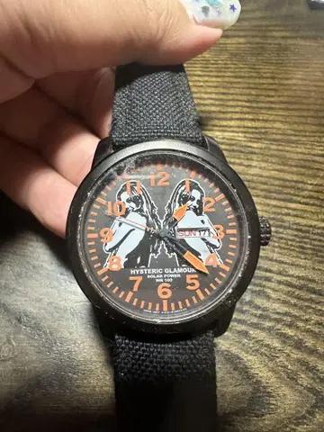 HYSTERIC GLAMOUR 손목시계 블랙/오렌지