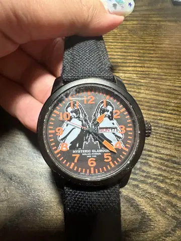 HYSTERIC GLAMOUR 손목시계 블랙/오렌지