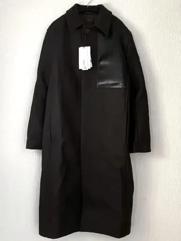 [ 미사용 새상품 ] Zara x 스튜디오니콜슨 가죽 패치 롱 코트 S