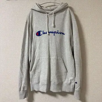 Champion 그레이 후드 부착 후드티 X-LARGE