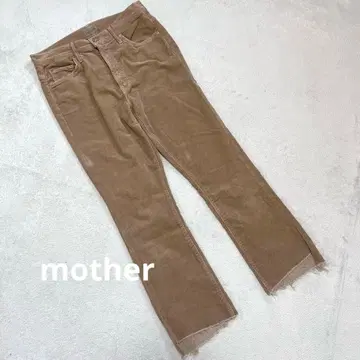 MOTHER 코듀로이 팬츠 28 밑단 컷오프 크롭 기장 베이지 가을/겨울