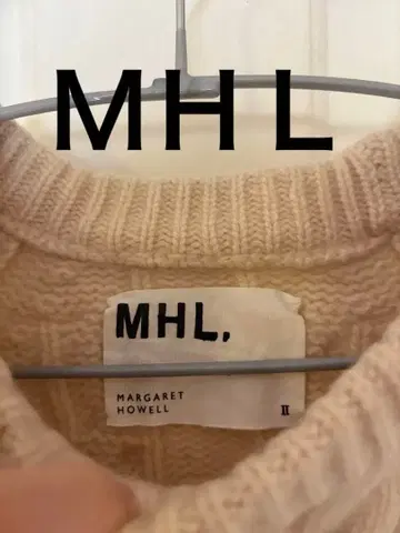 [새상품급] MHL 베이지 케이블 니트 스웨터 긴팔