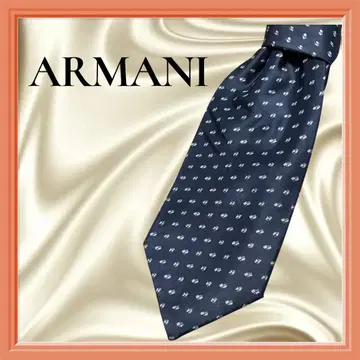 ARMANI 넥타이 네이비 작은 무늬