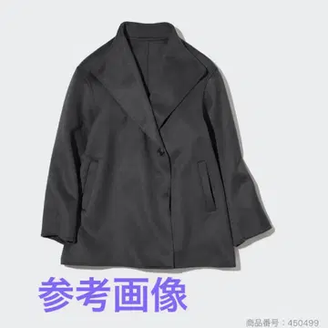 유니클로 더블 페이스 숏코트 그레이 XL 사이즈
