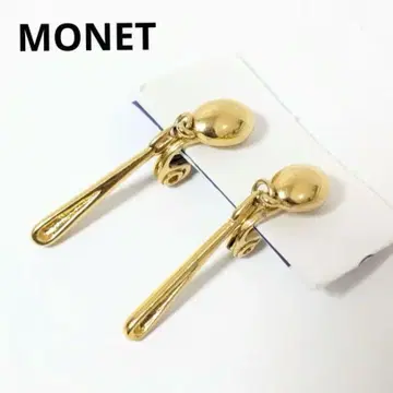 흔들흔들 MONET 롱 귀찌 콩 빈티지 골드