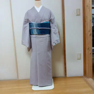 연보라색 유키 쓰무기 기모노