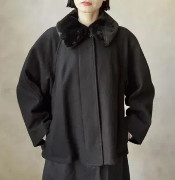 [ 익명 배송 ] foufou 퍼 칼라 하프 코트