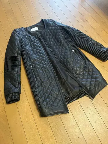 르쉘블루 양가죽 코트 블랙 38