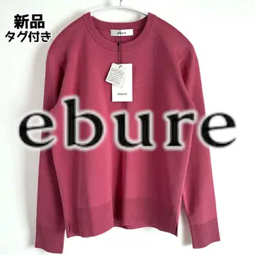 [택 포함 새상품] ebure 에부르 실크 크루넥 니트 상의