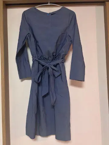 UNITED ARROWS 블루 무릎 기장 원피스