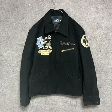 도쿄디즈니씨 초레어 울 증기선 윌리 자수 바시티 자켓 L