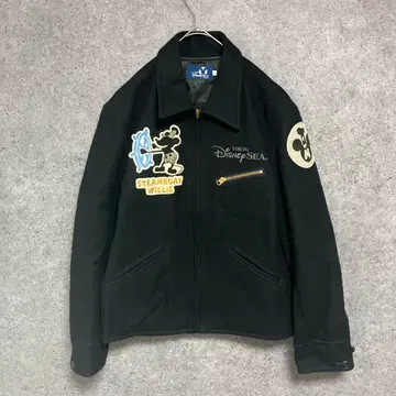 도쿄디즈니씨 초레어 울 증기선 윌리 자수 바시티 자켓 L