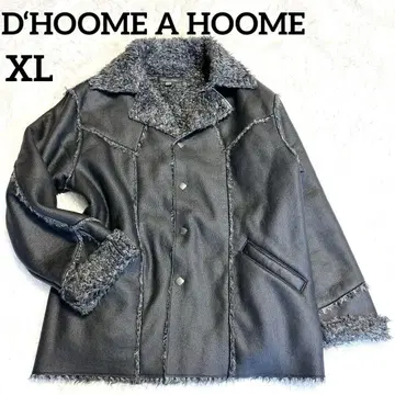 미사용품 D'HOMME A HOMME XL 페이크 레더 자켓 보아