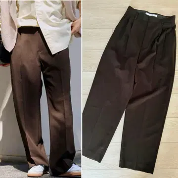 컨디션 최상 이번 시즌 프레임워크 발수강연 PE 배럴 팬츠 36 브라운