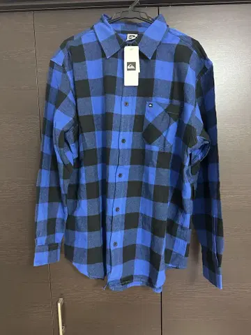 새상품 Quiksilver XL 체크 플란넬 셔츠