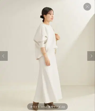 plage minimal 풀오버 & flare 스커트 화이트