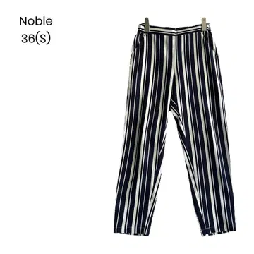 [Noble] 스트라이프 36(S) 네이비 테이퍼드 오피스 a1006