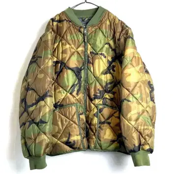 90s 카모플라쥬 퀼팅 자켓