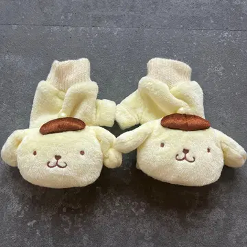 폼폼푸딩 얼굴형 플리스 장갑