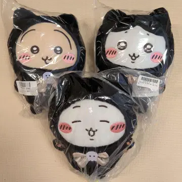 치이카와 (먼작귀) 검은 고양이 봉제 인형 3종 치이카와 하치와레 토끼