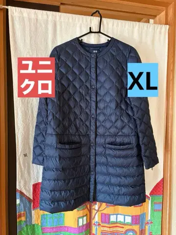 UNIQLO 네이비 울트라 라이트 다운 코트 XL
