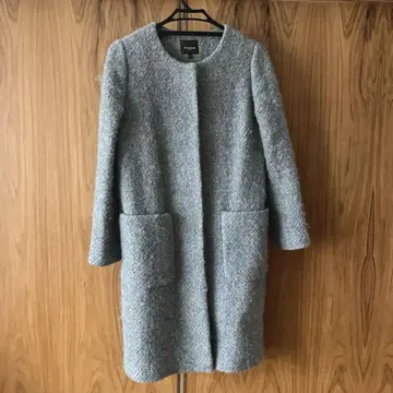 Demi-Luxe BEAMS 빔즈 그레이 노카라 코트 36