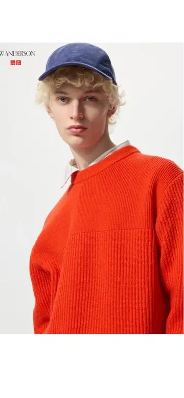 UNIQLO JW ANDERSON 리브 크루넥 스웨터 XXL