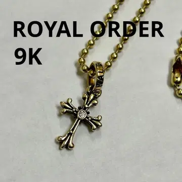 ROYALORDER 9K 크로스 볼 체인 목걸이