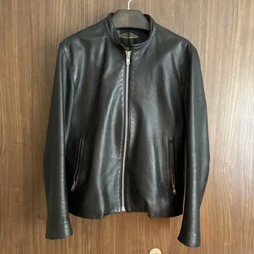 AWESOME LEATHER 블랙 싱글 라이더 자켓