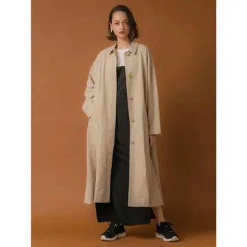 emmi 린넨 스텐카라 코트 베이지 사이즈0