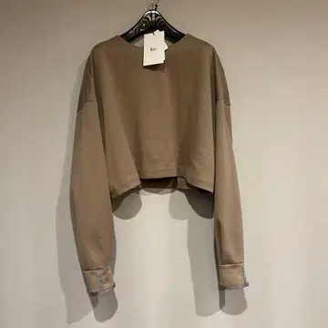 THE RERACS 크롭 기장 티셔츠 베이지 38