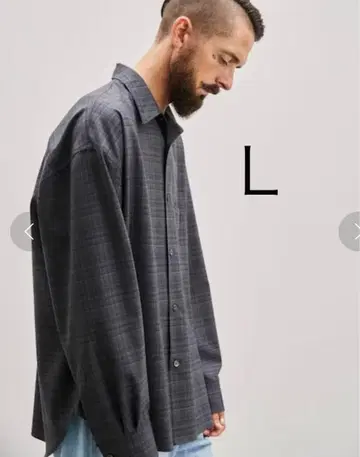 LIDNM Super130s 체크 셔츠 L 사이즈