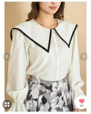 Darich 빅 칼라 클래시컬 블라우스