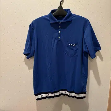 muta 피케 셔츠 파랑 MARINE 로고 사이즈 8