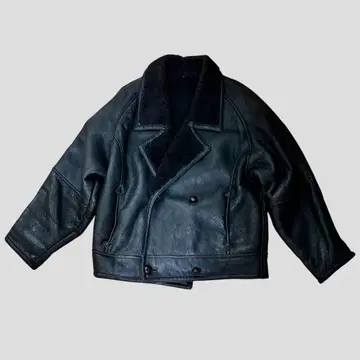 Special! 빈티지 블랙 무스탕 가죽 자켓 어빈