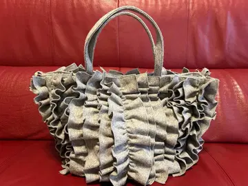 DRES 펠트 프릴 백 그레이