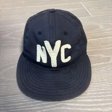 NYC 자수 네이비 야구 모자