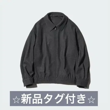 UNIQLO 브러쉬드 저지 오버 사이즈 블루종 택 포함 새상품