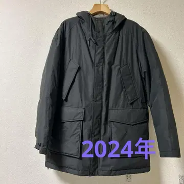 Aquascutum 블랙 후드 부착 다운 자켓