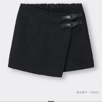 블랙/L 사이즈 벨티드 랩 스코트