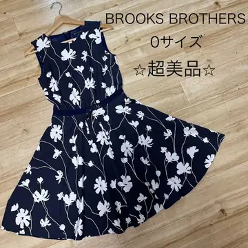 컨디션 최상 브룩스브라더스 원피스 꽃무늬 네이비 S