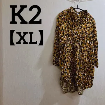 K2 [ XL ] 도트 무늬 긴팔 셔츠 가을/겨울